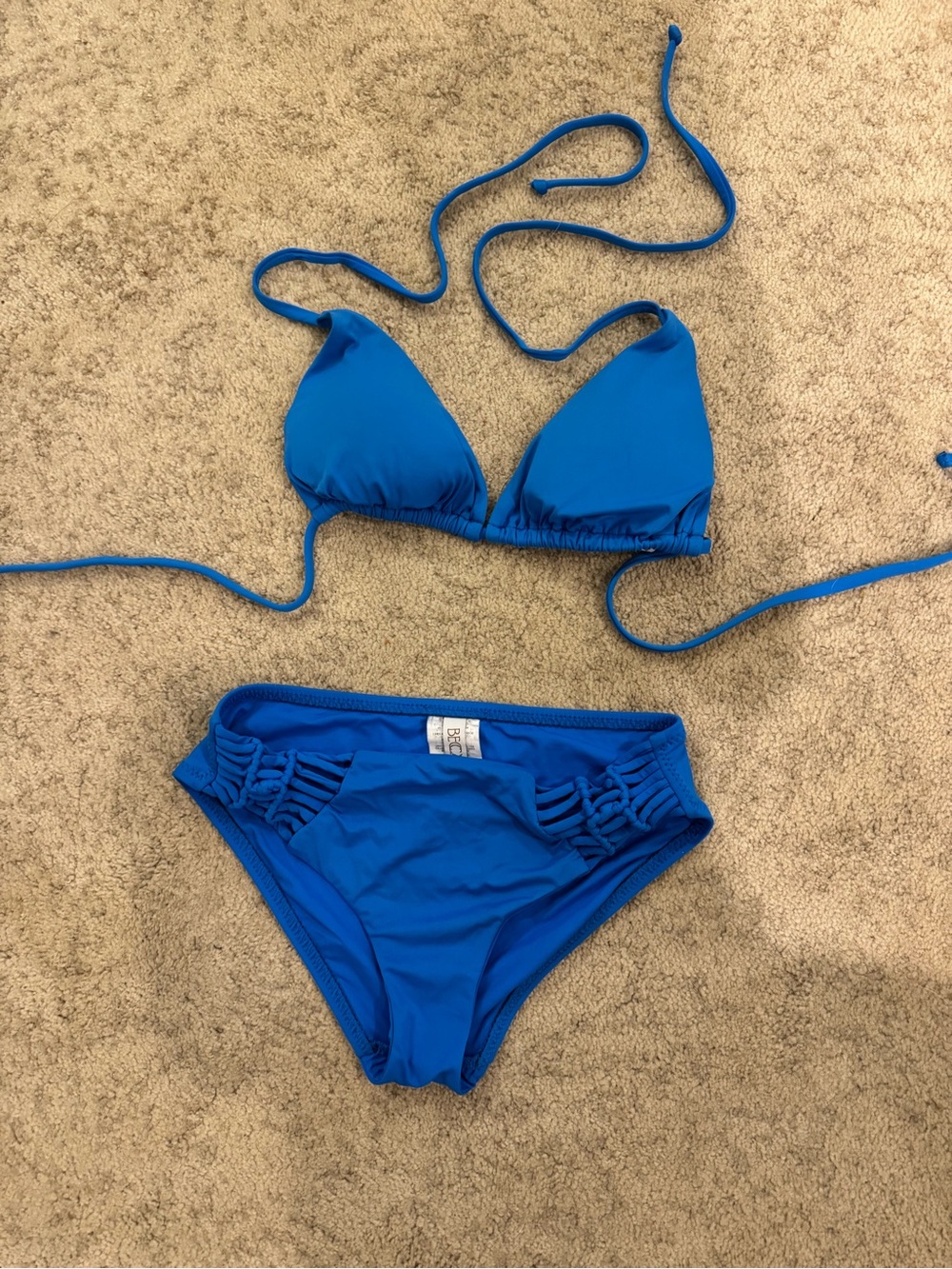 BECCA Royal Blue Triangle Bikini Set
